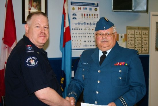 Dave Blancher (right) and Capt. Gerry Rempel (left) Photo credit: F.Sgt Corbin Johnson